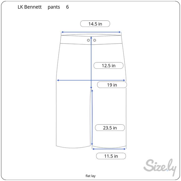 L.K. Bennett Martina Sailor Pant Crop Wide Leg Midnight Blue Size 6 NEW - Picture 9 of 9